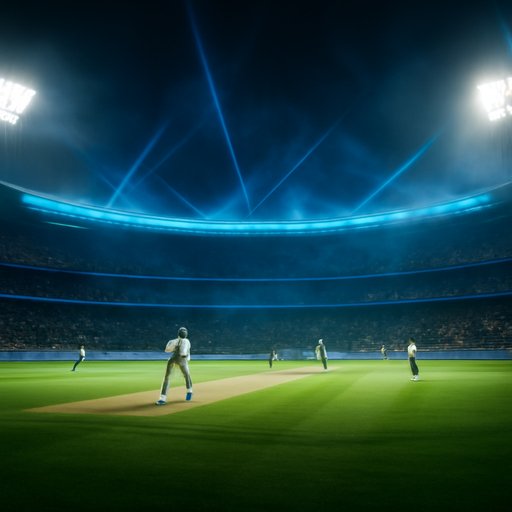fa9999 stadium floodlights on cricket field